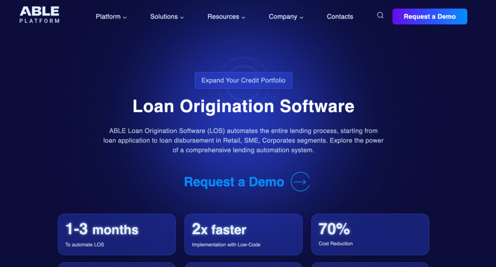 ABLE Loan Origination Software